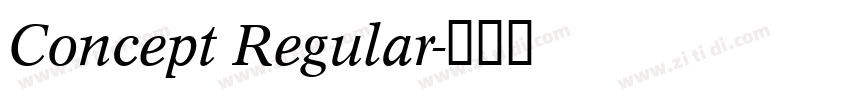 Concept Regular字体转换
